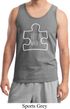 Autism Awareness White Puzzle Tank Top