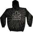 Autism Awareness White Puzzle Tie Dye Hoodie