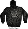 Autism Awareness White Puzzle Tie Dye Hoodie