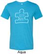 Autism Awareness White Puzzle Tri Blend T-shirt