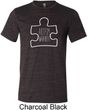 Autism Awareness White Puzzle Tri Blend T-shirt