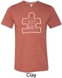 Autism Awareness White Puzzle Tri Blend T-shirt