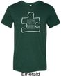 Autism Awareness White Puzzle Tri Blend T-shirt