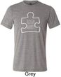 Autism Awareness White Puzzle Tri Blend T-shirt
