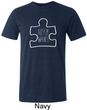 Autism Awareness White Puzzle Tri Blend T-shirt