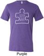 Autism Awareness White Puzzle Tri Blend T-shirt