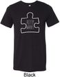 Autism Awareness White Puzzle Tri Blend T-shirt