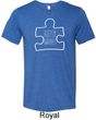 Autism Awareness White Puzzle Tri Blend T-shirt