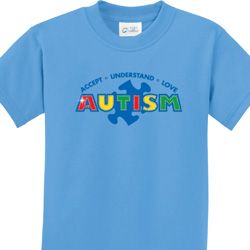 Autism Accept, Understand, Love Kids Shirts