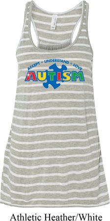 Autism Accept Understand Love Ladies Flowy Racerback Tanktop