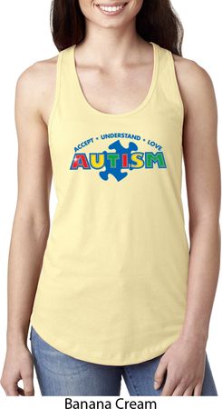 Autism Accept Understand Love Ladies Ideal Tank Top
