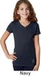 Autism Ribbon Bottom Print Girls V-neck