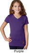 Autism Ribbon Bottom Print Girls V-neck