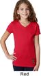 Autism Ribbon Bottom Print Girls V-neck