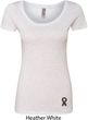 Autism Ribbon Bottom Print Ladies Scoop Neck