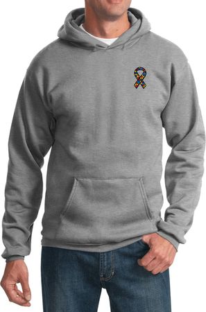 Autism Ribbon Pocket Print Hoodie