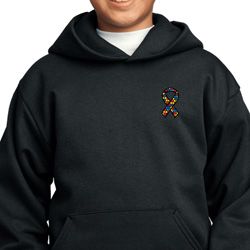 Autism Ribbon Pocket Print Kids Hoodie
