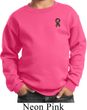 Autism Ribbon Pocket Print Kids Sweatshirt