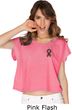 Autism Ribbon Pocket Print Ladies Boxy Tee