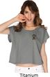Autism Ribbon Pocket Print Ladies Boxy Tee