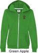 Autism Ribbon Pocket Print Ladies Full Zip Hoodie