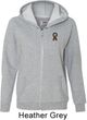 Autism Ribbon Pocket Print Ladies Full Zip Hoodie
