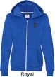 Autism Ribbon Pocket Print Ladies Full Zip Hoodie