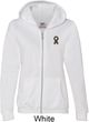 Autism Ribbon Pocket Print Ladies Full Zip Hoodie