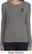 Autism Ribbon Pocket Print Ladies Long Sleeve