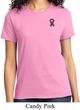Autism Ribbon Pocket Print Ladies T-shirt