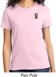 Autism Ribbon Pocket Print Ladies T-shirt