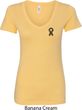 Autism Ribbon Pocket Print Ladies V-neck Shirt
