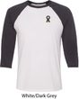 Autism Ribbon Pocket Print Raglan Shirt