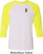 Autism Ribbon Pocket Print Raglan Shirt