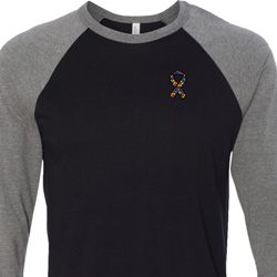 Autism Ribbon Pocket Print Raglan Shirt