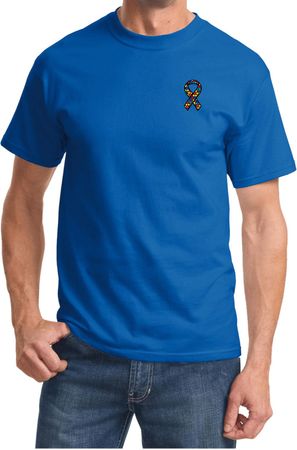 Autism Ribbon Pocket Print T-shirt