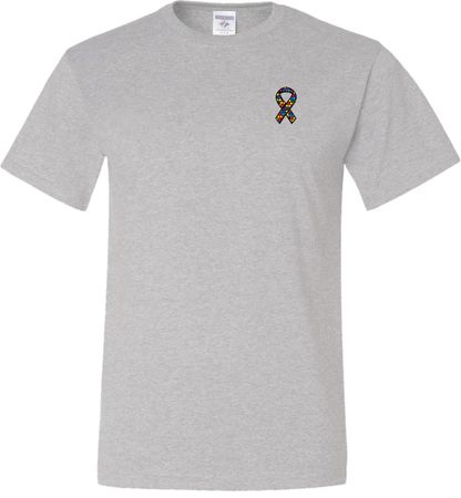 Autism Ribbon Pocket Print Tall T-shirt