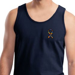 Autism Ribbon Pocket Print Tank Top