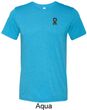 Autism Ribbon Pocket Print Tri Blend T-shirt