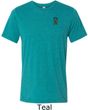 Autism Ribbon Pocket Print Tri Blend T-shirt