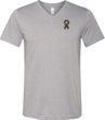 Autism Ribbon Pocket Print Tri Blend V-neck