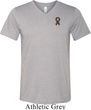 Autism Ribbon Pocket Print Tri Blend V-neck