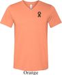 Autism Ribbon Pocket Print Tri Blend V-neck