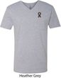 Autism Ribbon Pocket Print V-neck Shirt