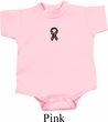 Autism Ribbon Small Print Baby Romper