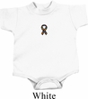 Autism Ribbon Small Print Baby Romper