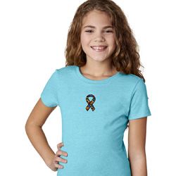 Autism Ribbon Small Print Girls T-shirt