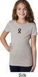 Autism Ribbon Small Print Girls T-shirt