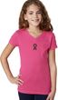 Autism Ribbon Small Print Girls V-neck