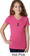 Autism Ribbon Small Print Girls V-neck